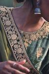 Buy_Heena Kochhar_Green Velvet Embroidered Kurta Set_Online_at_Aza_Fashions