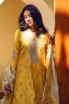 Buy_Heena Kochhar_Yellow Munzarin Chanderi Kurta Gharara Set_Online_at_Aza_Fashions