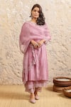 Buy_NAAZ BY NOOR_Pink Cotton Embroidered Silk Chanderi Kurta Set _at_Aza_Fashions