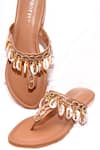 Shop_Foot Fuel_Brown Muskaan Charm Embellished Flats _Online_at_Aza_Fashions