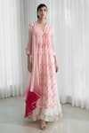 Buy_MANDIRA WIRK - Indian_White Kurta Chanderi Sharara And Dupatta Embroidery Round Pintuck Set _Online_at_Aza_Fashions
