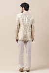 Shop_Tarun Tahiliani_White Brocade Bandhgala And Pant Set _at_Aza_Fashions