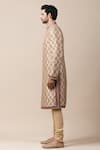 Buy_Tarun Tahiliani_Gold Moonga Brocade Printed Sherwani And Kurta Set _Online_at_Aza_Fashions