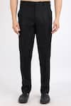 Buy_Linen Bloom_Black 100% Pure Linen Pant _Online_at_Aza_Fashions