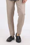 Linen Bloom_Beige 100% Pure Linen Pant _Online_at_Aza_Fashions