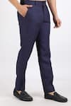 Shop_Linen Bloom_Blue Linen Chambray Pant _Online_at_Aza_Fashions