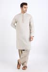 Buy_Linen Bloom_Beige 100% Pure Linen Kurta _at_Aza_Fashions