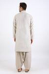 Shop_Linen Bloom_Beige 100% Pure Linen Kurta _at_Aza_Fashions