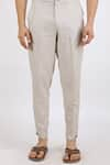 Buy_Linen Bloom_Beige 100% Pure Linen Pant _Online_at_Aza_Fashions