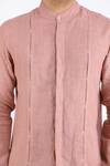 Linen Bloom_Pink 100% Pure Linen Shirt _at_Aza_Fashions