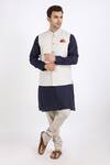 Buy_Linen Bloom_Beige 100% Pure Linen Nehru Jacket _at_Aza_Fashions