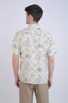 Shop_Linen Bloom_White Linen Printed Floral Shirt _at_Aza_Fashions