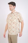 Buy_Linen Bloom_Beige Linen Printed Floral Shirt _Online_at_Aza_Fashions