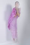 Buy_Ranng Label_Purple Natural Crepe Tie-dye V Neck Woven Tunic And Palazzo Set _Online_at_Aza_Fashions