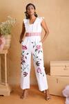 Buy_Nayantara Couture_White Cotton Round Embroidered Jumpsuit_at_Aza_Fashions