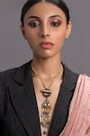 Buy_Joules by Radhika_Gold Plated Jade Baidehi Polki Pendant Necklace_at_Aza_Fashions