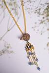 Joules by Radhika_Gold Plated Jade Baidehi Polki Pendant Necklace_Online_at_Aza_Fashions