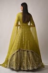 Shop_Neha Khullar_Yellow Silk Lining Cotton Shantoon Embroidery Sequin Sweetheart Lehenga Set _at_Aza_Fashions