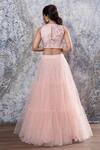 Shop_Nayantaara_Pink Bemberg Satin Round Embroidered Tiered Lehenga Set _at_Aza_Fashions