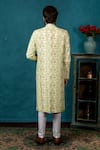 Shop_Nautanky_Green Cotton Silk Printed Kurta Set _at_Aza_Fashions