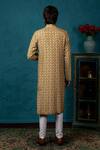 Shop_Nautanky_Green Cotton Silk Printed Kurta Set _at_Aza_Fashions