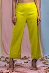 Shop_Nayantaara_Yellow Bamberg Satin Square Neck Tie-dye Top And Pant Set _Online_at_Aza_Fashions