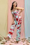 Buy_Nayantaara_Blue Bamberg Satin Sweetheart Neck Tie-dye Corset Top And Pant Set _Online_at_Aza_Fashions