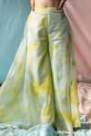 Shop_Nayantaara_Yellow Organza Embroidery Sweetheart Neck Tie-dye Blouse And Palazzo Set _Online_at_Aza_Fashions