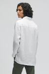 Shop_Terra Luna_White Linen Plain Azores Long Sleeve T-shirt_at_Aza_Fashions