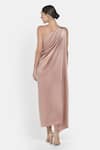 Shop_NA-KA_Pink Moss Satin One Shoulder Dress _at_Aza_Fashions