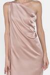 Buy_NA-KA_Pink Moss Satin One Shoulder Dress _Online_at_Aza_Fashions