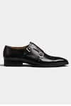 Luxoro Formello_Black Hand Painted Brogue Double Monks  _Online_at_Aza_Fashions