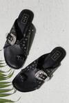 Buy_Sandalwali_Black Nadia Rivet Studded Flats _at_Aza_Fashions