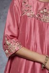 Shop Ajiesh Oberoi Pink Dupion Silk, Soft Net Round Embroidered Sharara Set Online at Aza Fashions Shop_Ajiesh Oberoi_Pink Dupion Silk, Soft Net Round Embroidered Sharara Set _Online_at_Aza_Fashions