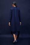 Shop_AMPM_Blue Wool Gm Kaylah Shawl Collar Jacket_at_Aza_Fashions
