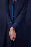 AMPM_Blue Wool Gm Kaylah Shawl Collar Jacket_at_Aza_Fashions