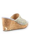 Buy_Vanilla Moon_Blue Embroidery Naya Brocade Motif Wedges_Online_at_Aza_Fashions