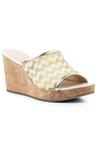 Buy_Vanilla Moon_White Woven Naya Zig Zag Wedges_at_Aza_Fashions