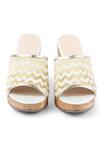 Shop_Vanilla Moon_White Woven Naya Zig Zag Wedges_at_Aza_Fashions