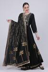 Buy Nazar By Indu Black Cotton Silk Foil Print Anarkali Set at Aza Fashions Buy_Nazar By Indu_Black Cotton Silk Foil Print Anarkali Set _at_Aza_Fashions