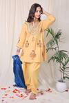 Buy Nazar By Indu Yellow , Monga Embroidered Kurta Set at Aza Fashions Buy_Nazar By Indu_Yellow , Monga Embroidered Kurta Set _at_Aza_Fashions