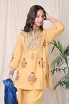 Shop Nazar By Indu Yellow , Monga Embroidered Kurta Set at Aza Fashions Shop_Nazar By Indu_Yellow , Monga Embroidered Kurta Set _at_Aza_Fashions