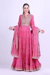 Buy Nazar By Indu Pink Pure Silk Anarkali With Dupatta at Aza Fashions Buy_Nazar By Indu_Pink Pure Silk Anarkali With Dupatta _at_Aza_Fashions
