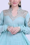 Nazar By Indu Blue Cotton Embroidered Anarkali Set Online at Aza Fashions Nazar By Indu_Blue Cotton Embroidered Anarkali Set _Online_at_Aza_Fashions