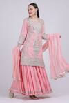 Buy Nazar By Indu Pink Cotton Embroidered Kurta Set at Aza Fashions Buy_Nazar By Indu_Pink Cotton Embroidered Kurta Set _at_Aza_Fashions