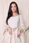 Shop Nazar By Indu White Cotton Voil Printed Jacket And Anarkali Set at Aza Fashions Shop_Nazar By Indu_White Cotton Voil Printed Jacket And Anarkali Set _at_Aza_Fashions