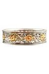 Buy_Noor_Gold Plated Carved Floral Bangle _Online_at_Aza_Fashions