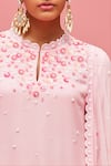 Buy_Nachiket Barve_Pink Kurta Floral Embroidered Anarkali Set_Online_at_Aza_Fashions