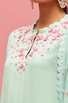 Buy_Nachiket Barve_Green Kurta Floral Embroidered Anarkali Set_Online_at_Aza_Fashions