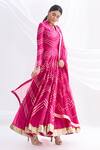 Buy_Nachiket Barve_Pink Silk Chanderi Embroidered Anarkali Set  _at_Aza_Fashions